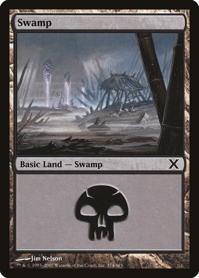Swamp (374) [Tenth Edition] Magic: The Gathering