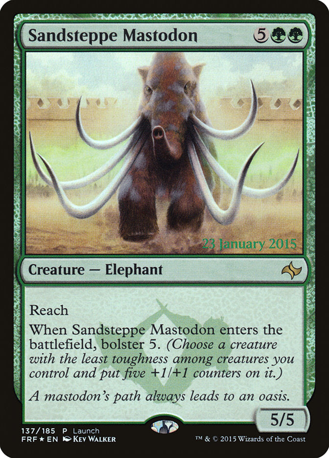 Sandsteppe Mastodon (Launch) [Fate Reforged Prerelease Promos] Magic: The Gathering