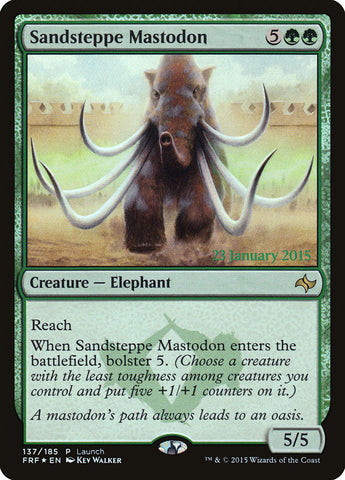 Sandsteppe Mastodon (Launch) [Fate Reforged Prerelease Promos] Magic: The Gathering