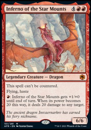 Inferno of the Star Mounts (Promo Pack) [Dungeons & Dragons: Adventures in the Forgotten Realms Promos] Magic: The Gathering