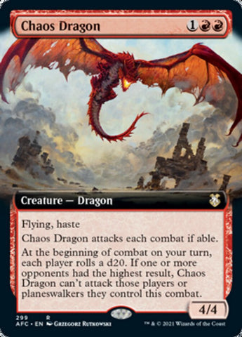 Chaos Dragon (Extended Art) [Dungeons & Dragons: Adventures in the Forgotten Realms Commander] Magic: The Gathering