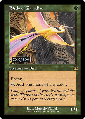 Birds of Paradise (Retro) (Serialized) [Ravnica Remastered] Magic: The Gathering