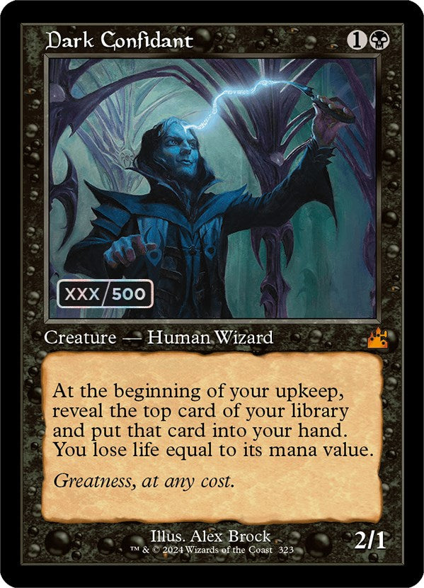 Dark Confidant (Retro) (Serialized) [Ravnica Remastered] Magic: The Gathering