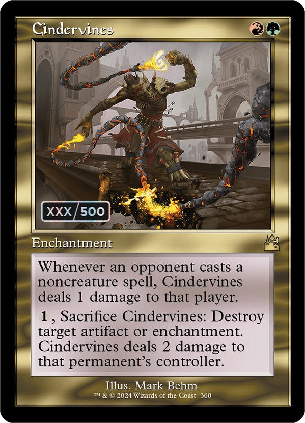 Cindervines (Retro) (Serialized) [Ravnica Remastered] Magic: The Gathering