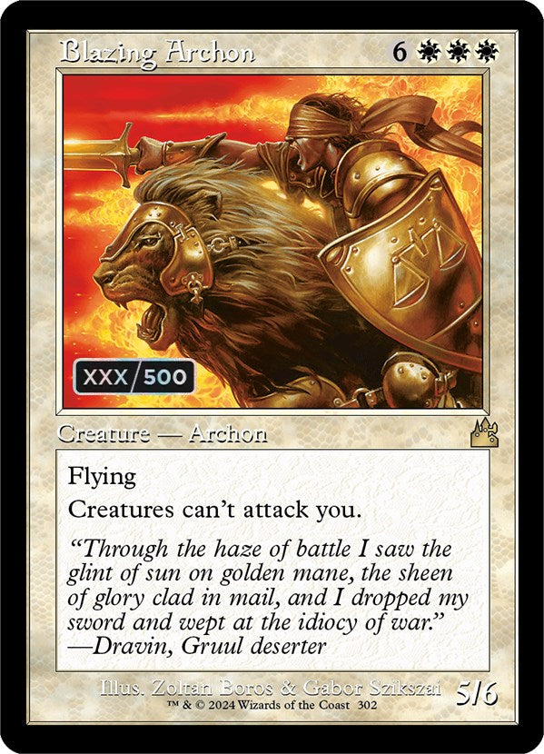 Blazing Archon (Retro) (Serialized) [Ravnica Remastered] Magic: The Gathering