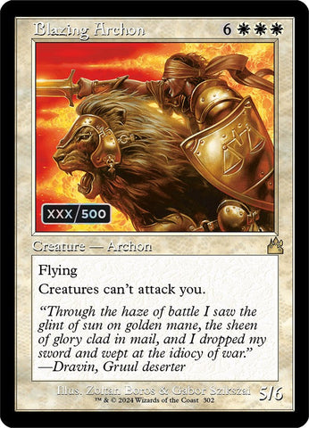Blazing Archon (Retro) (Serialized) [Ravnica Remastered] Magic: The Gathering
