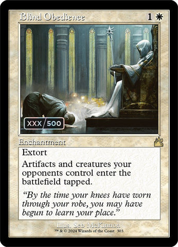 Blind Obedience (Retro) (Serialized) [Ravnica Remastered] Magic: The Gathering