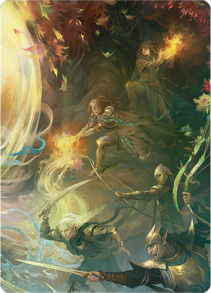 Rally the Galadhrim Art Card [The Lord of the Rings: Tales of Middle-earth Art Series] Magic: The Gathering