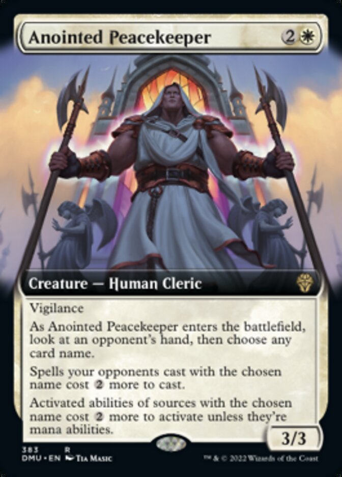 Anointed Peacekeeper (Extended Art) [Dominaria United] Magic: The Gathering