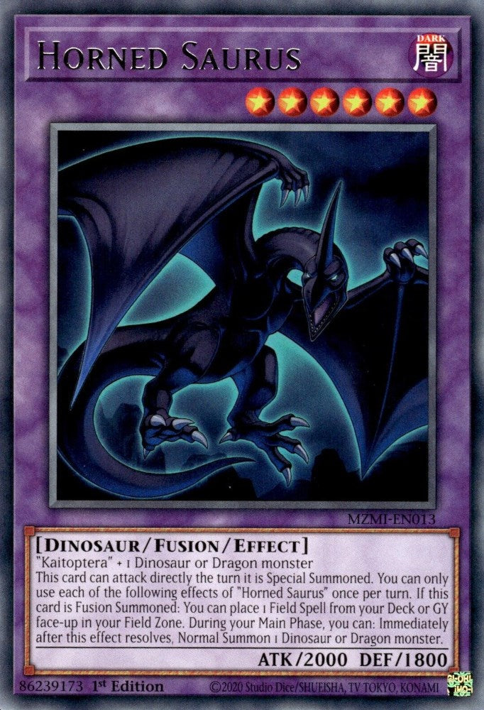 Horned Saurus [MZMI-EN013] Rare Yu-Gi-Oh!