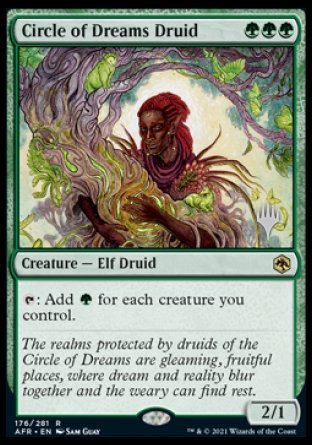 Circle of Dreams Druid (Promo Pack) [Dungeons & Dragons: Adventures in the Forgotten Realms Promos] Magic: The Gathering