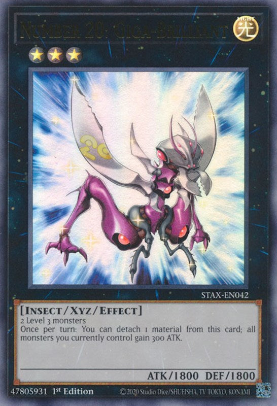 Number 20: Giga-Brilliant [STAX-EN042] Ultra Rare Yu-Gi-Oh!