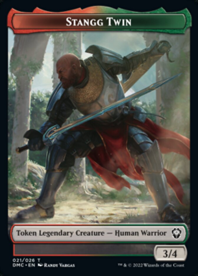 Phyrexian // Stangg Twin Double-Sided Token [Dominaria United Tokens] Magic: The Gathering