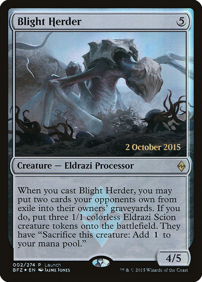 Blight Herder (Launch) [Battle for Zendikar Promos] Magic: The Gathering