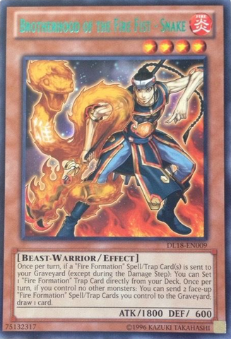 Brotherhood of the Fire Fist - Snake (Green) [DL18-EN009] Rare Yu-Gi-Oh!