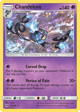 Chandelure (103/214) [Sun & Moon: Lost Thunder] Pokémon