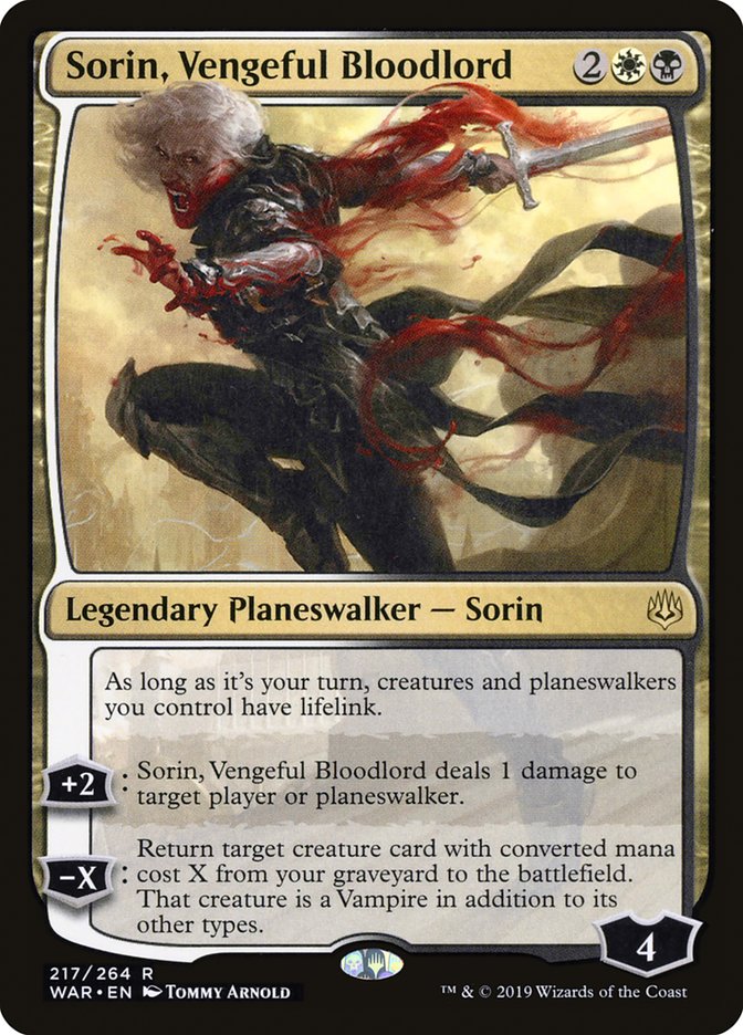 Sorin, Vengeful Bloodlord [War of the Spark] Magic: The Gathering