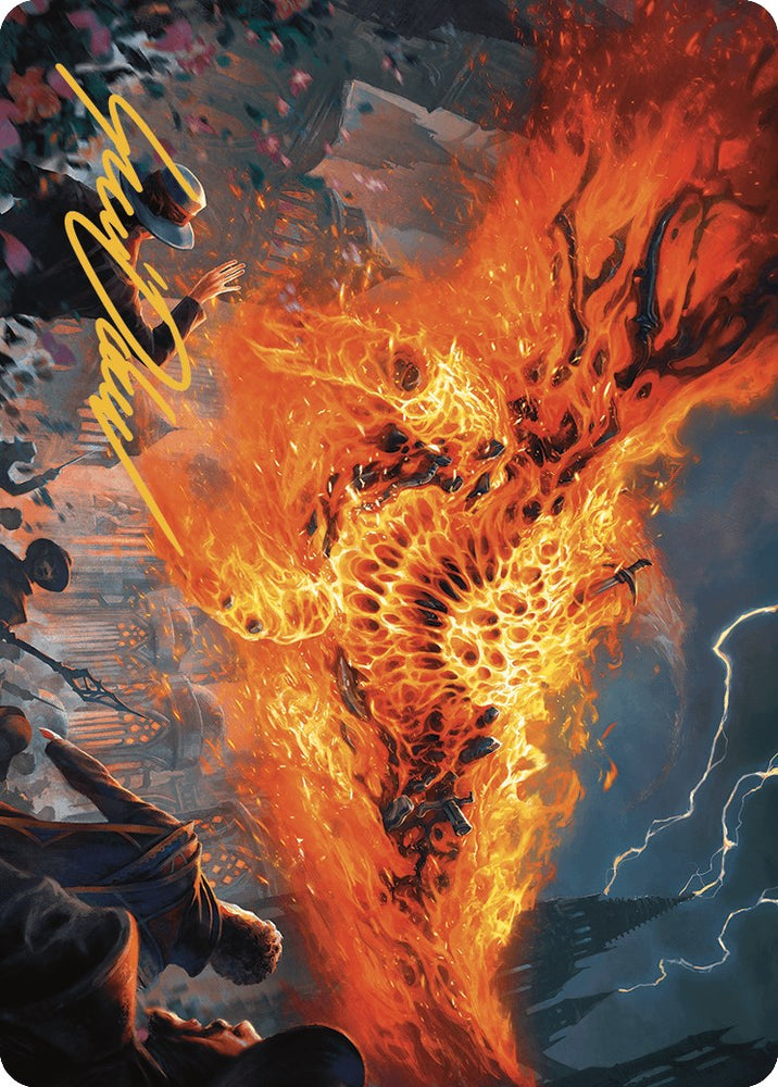 Havoc Eater Art Card (Gold-Stamped Signature) [Murders at Karlov Manor Art Series] Magic: The Gathering