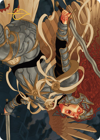 Aurelia, the Law Above Art Card (41/49) (Gold-Stamped Signature) [Murders at Karlov Manor Art Series] Magic: The Gathering