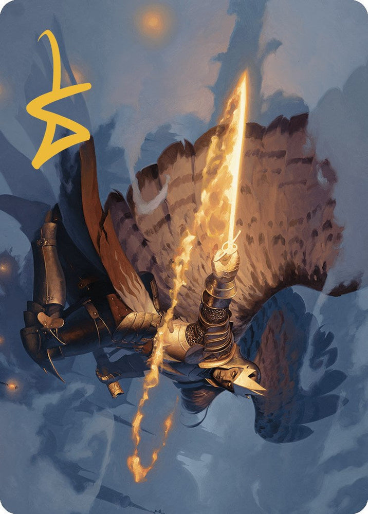 Aurelia's Vindicator Art Card (Gold-Stamped Signature) [Murders at Karlov Manor Art Series] Magic: The Gathering