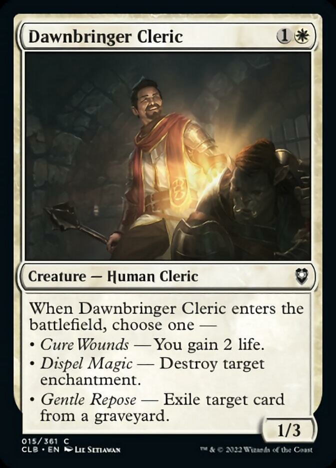 Dawnbringer Cleric [Commander Legends: Battle for Baldur's Gate] Magic: The Gathering