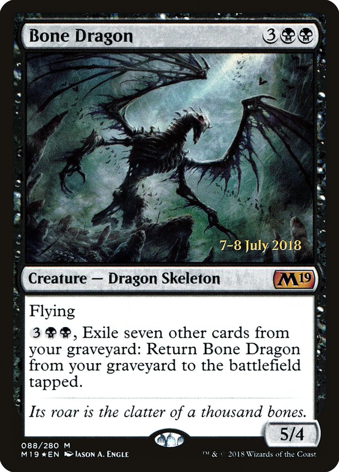 Bone Dragon [Core Set 2019 Prerelease Promos] Magic: The Gathering