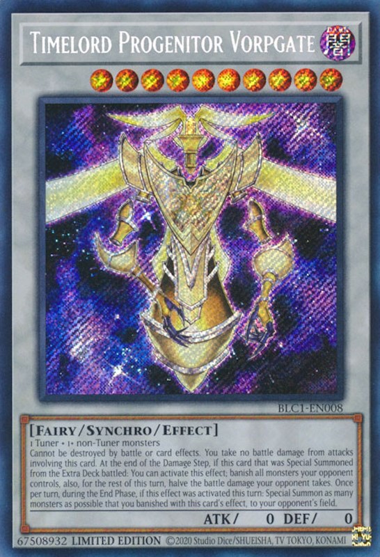 Timelord Progenitor Vorpgate [BLC1-EN008] Secret Rare Yu-Gi-Oh!