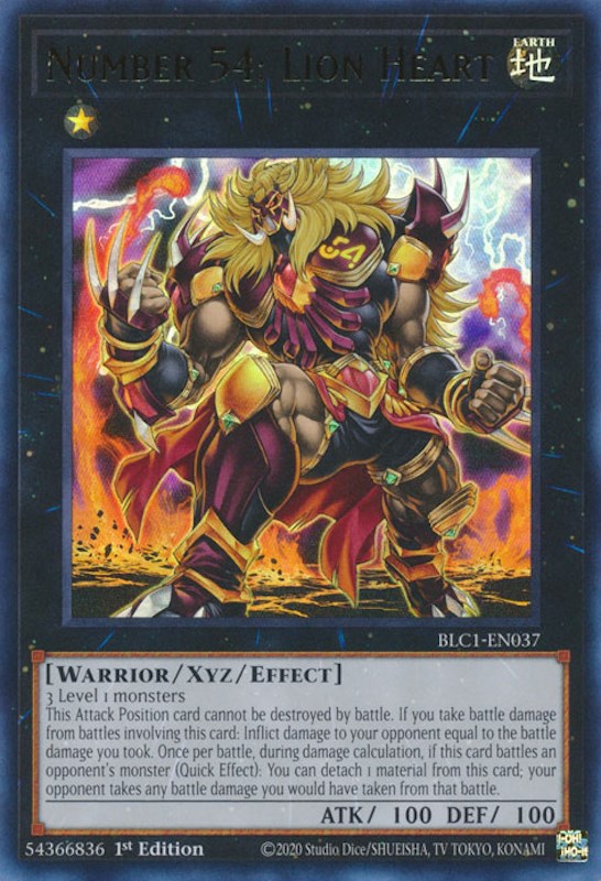Number 54: Lion Heart [BLC1-EN037] Ultra Rare Yu-Gi-Oh!