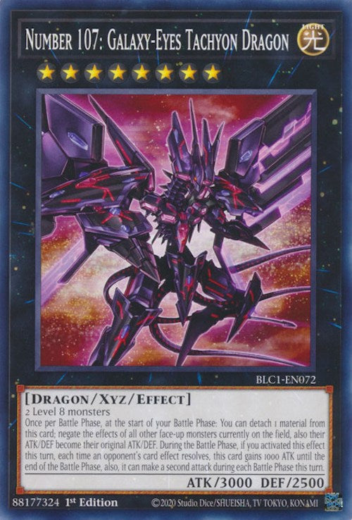 Number 107: Galaxy-Eyes Tachyon Dragon [BLC1-EN072] Common