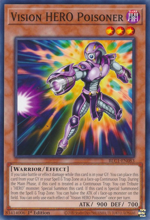 Vision HERO Poisoner [BLC1-EN083] Common Yu-Gi-Oh!
