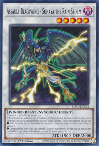 Assault Blackwing - Sohaya the Rain Storm [BLC1-EN144] Common Yu-Gi-Oh!