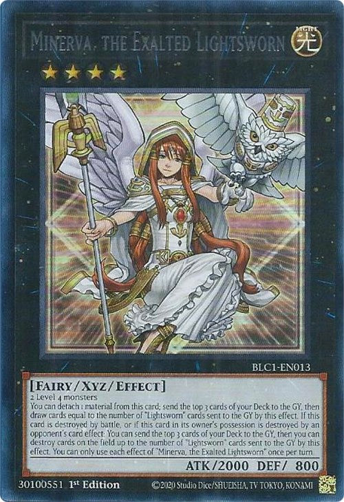 Minerva, the Exalted Lightsworn (Silver) [BLC1-EN013] Ultra Rare Yu-Gi-Oh!