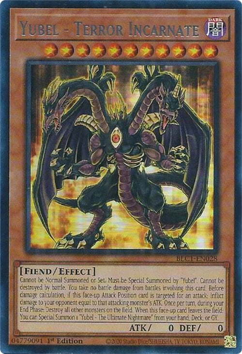 Yubel - Terror Incarnate (Silver) [BLC1-EN028] Ultra Rare Yu-Gi-Oh!