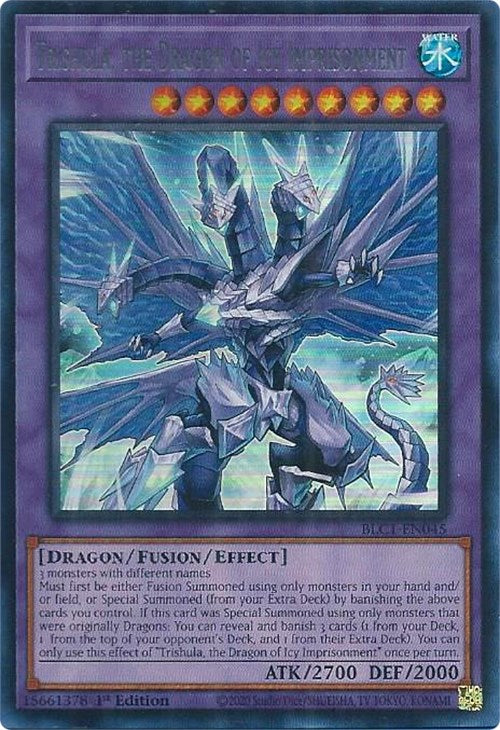 Trishula, the Dragon of Icy Imprisonment (Silver) [BLC1-EN045] Ultra Rare Yu-Gi-Oh!