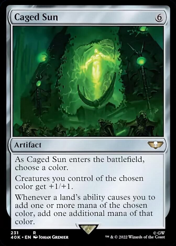 Caged Sun (Surge Foil) [Warhammer 40,000] Magic: The Gathering