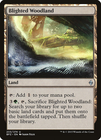 Blighted Woodland [Battle for Zendikar] Magic: The Gathering
