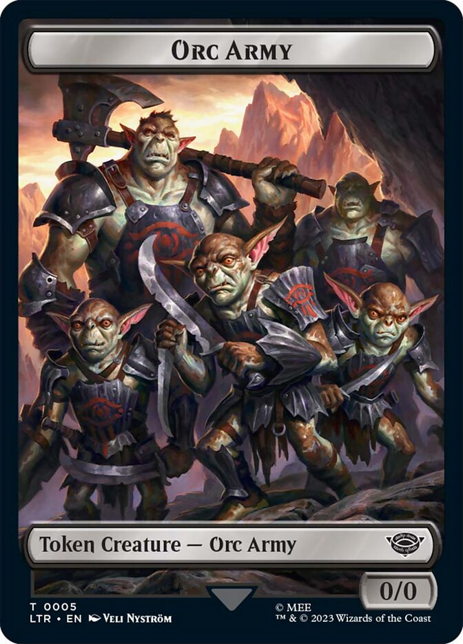 Orc Army Token (05) [The Lord of the Rings: Tales of Middle-Earth Tokens] Magic: The Gathering
