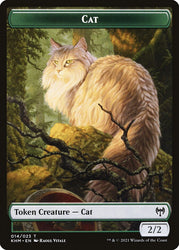 Dwarf Berserker // Cat Double-Sided Token [Kaldheim Tokens] Magic: The Gathering
