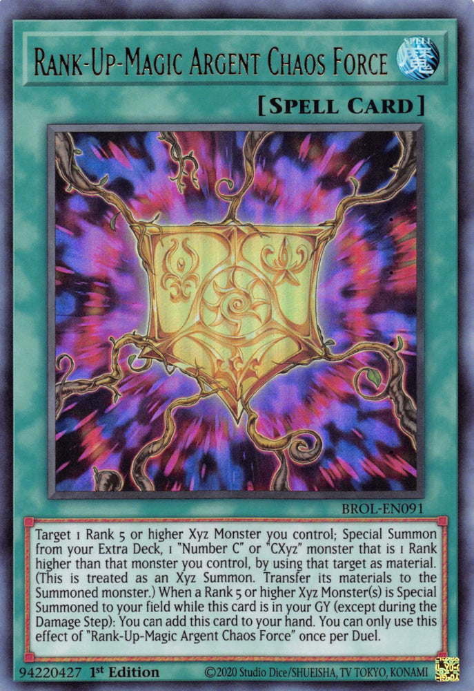 Rank-Up-Magic Argent Chaos Force [BROL-EN091] Ultra Rare Yu-Gi-Oh!