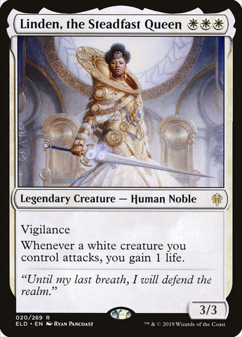 Linden, the Steadfast Queen [Throne of Eldraine] Magic: The Gathering