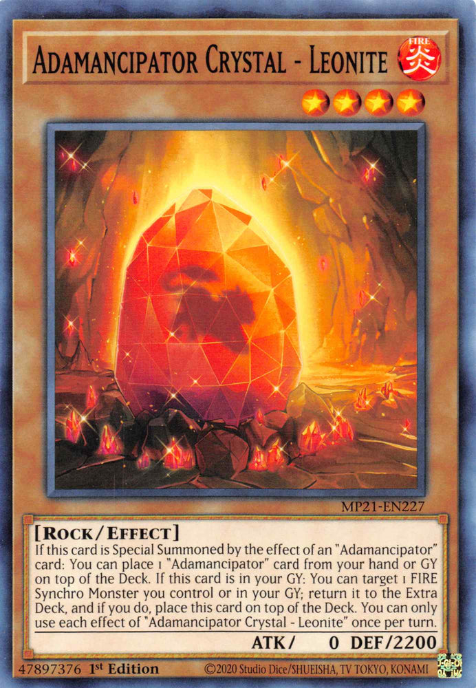 Adamancipator Crystal - Leonite [MP21-EN227] Common Yu-Gi-Oh!