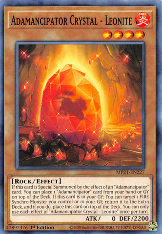 Adamancipator Crystal - Leonite [MP21-EN227] Common Yu-Gi-Oh!