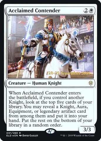 Acclaimed Contender [Throne of Eldraine Prerelease Promos] Magic: The Gathering