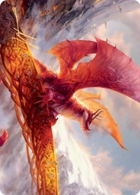 Goldspan Dragon Art Card (Gold-Stamped Signature) [Kaldheim Art Series] Magic: The Gathering