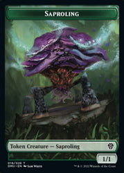 Saproling // Dragon Double-Sided Token [Dominaria United Tokens] Magic: The Gathering
