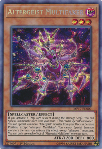 Altergeist Multifaker [MP19-EN009] Prismatic Secret Rare Yu-Gi-Oh!