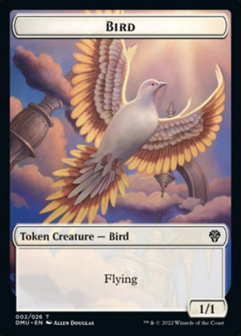 Bird (002) // Zombie Double-Sided Token [Dominaria United Tokens] Magic: The Gathering