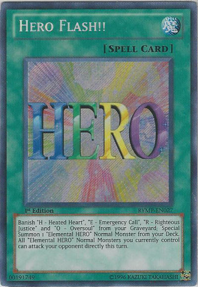 Hero Flash!! [RYMP-EN027] Secret Rare Yu-Gi-Oh!
