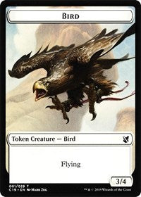 Bird (001) // Sculpture Double-Sided Token [Commander 2019 Tokens] Magic: The Gathering