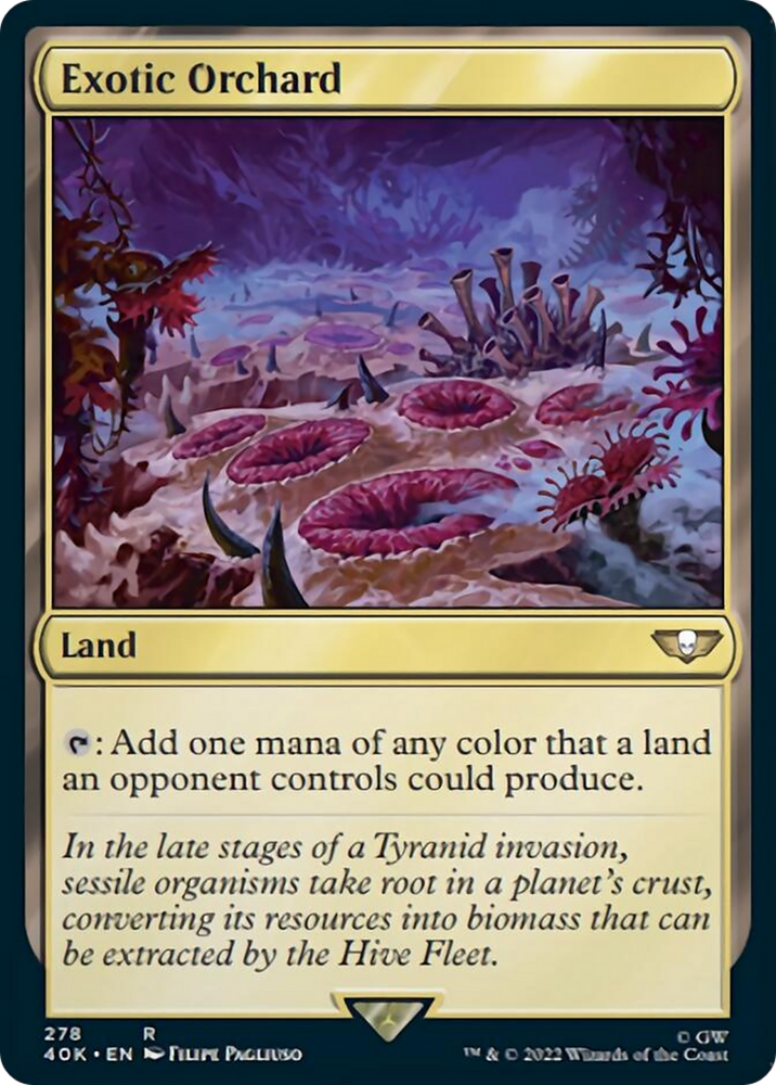 Exotic Orchard (Surge Foil) [Warhammer 40,000] Magic: The Gathering